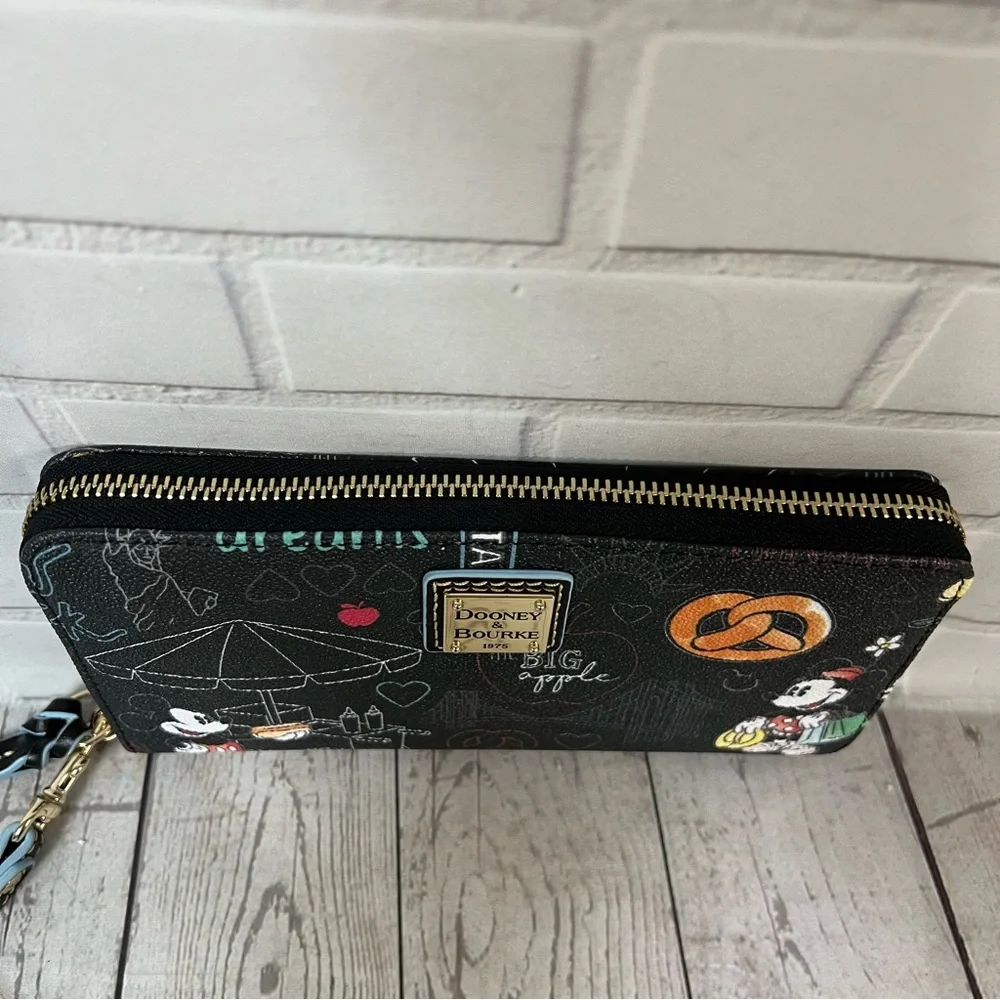 Dooney & Bourke Disney New York City 🥨 Large Zip Around Wristlet Wallet Mickey - Picture 7 of 16